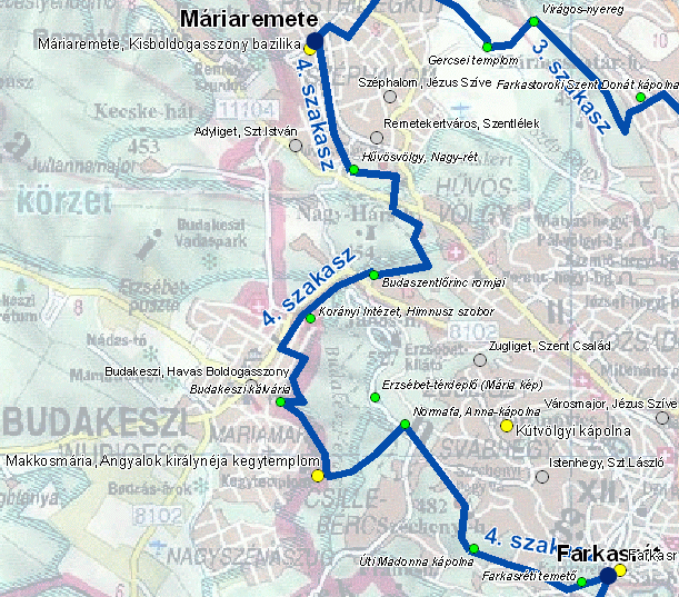 4. szakasz térkép